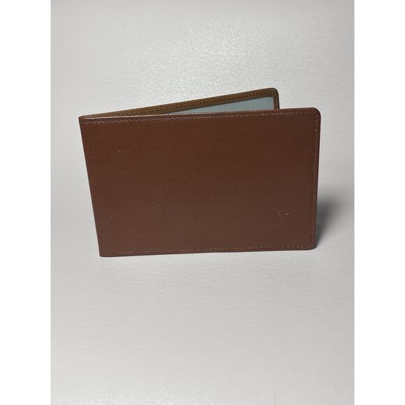 Louis Vuitton Brown Leather Card Holder – Professionally Refinished Exterior - Picture 1 of 4